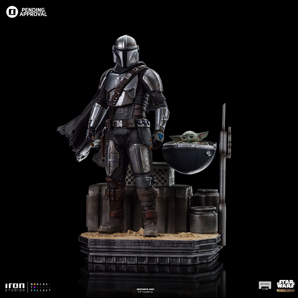 Star Wars Din Djarin and Din Grogu 1:10 Scale Statue  (Prototype Shown) View 3