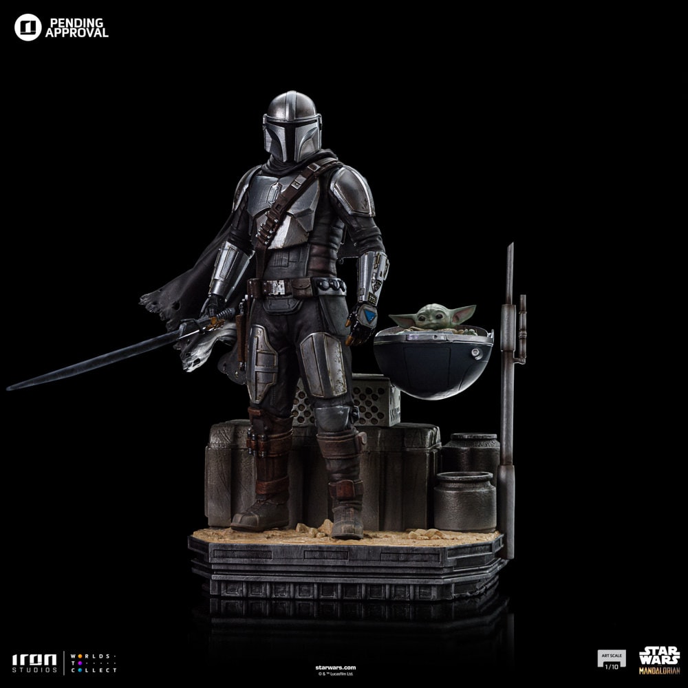 Star Wars Din Djarin and Din Grogu 1:10 Scale Statue  (Prototype Shown) View 4
