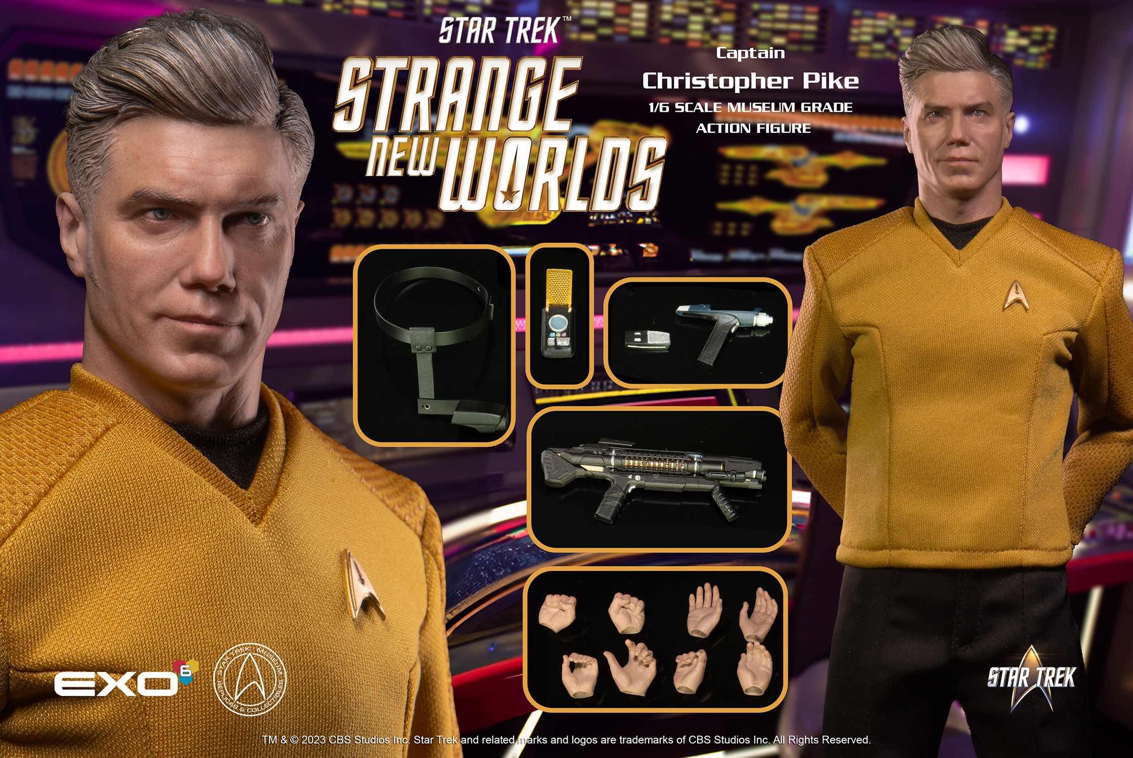Star Trek Captain Christopher Pike Sixth Scale Figure  (Prototype Shown) View 12