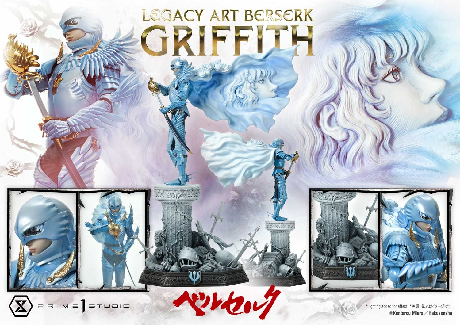 Berserk Legacy Art - Kentaro Miura - Griffith (Bonus Version) Statues  (Prototype Shown) View 15