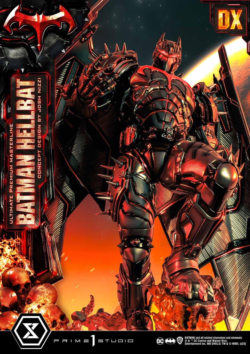 batman-hellbat-mao-braco-trocaveis Detalhe da mão e braço trocáveis do Batman Hellbat