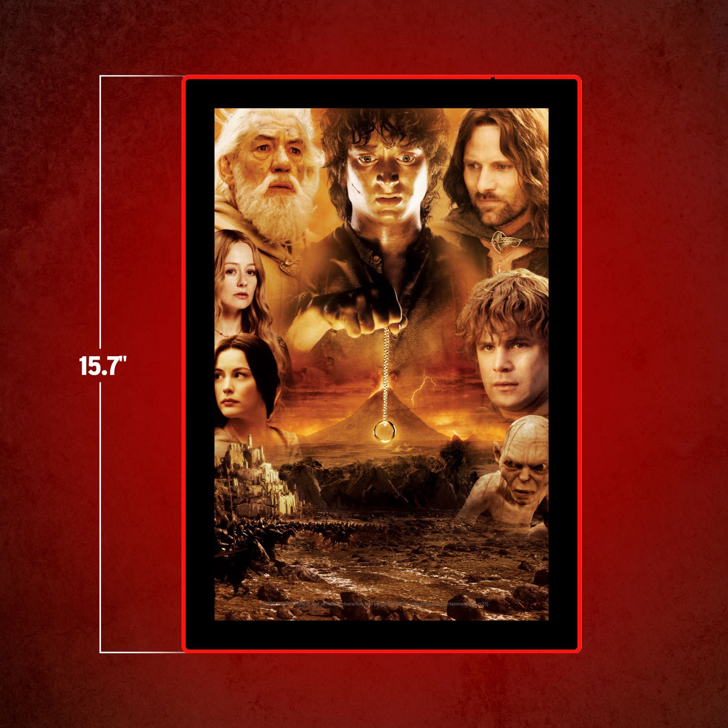 The Lord of the Rings Lord of the Rings Fellowship - LED Movie Mini-Poster Wall Light  Exclusive Edition (Prototype Shown) View 2