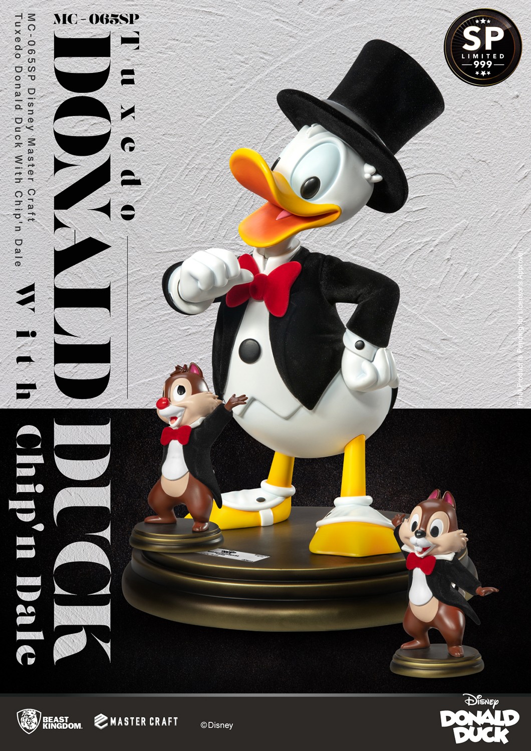 Disney Tuxedo Donald Duck with Chip ’n Dale Statues  (Prototype Shown) View 1
