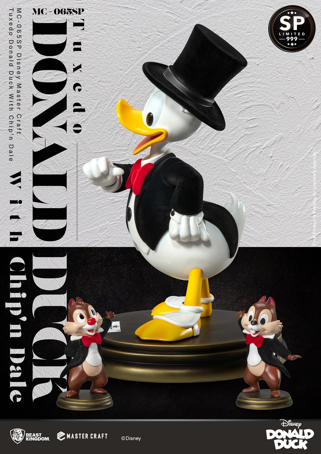 Disney Tuxedo Donald Duck with Chip ’n Dale Statues  (Prototype Shown) View 7