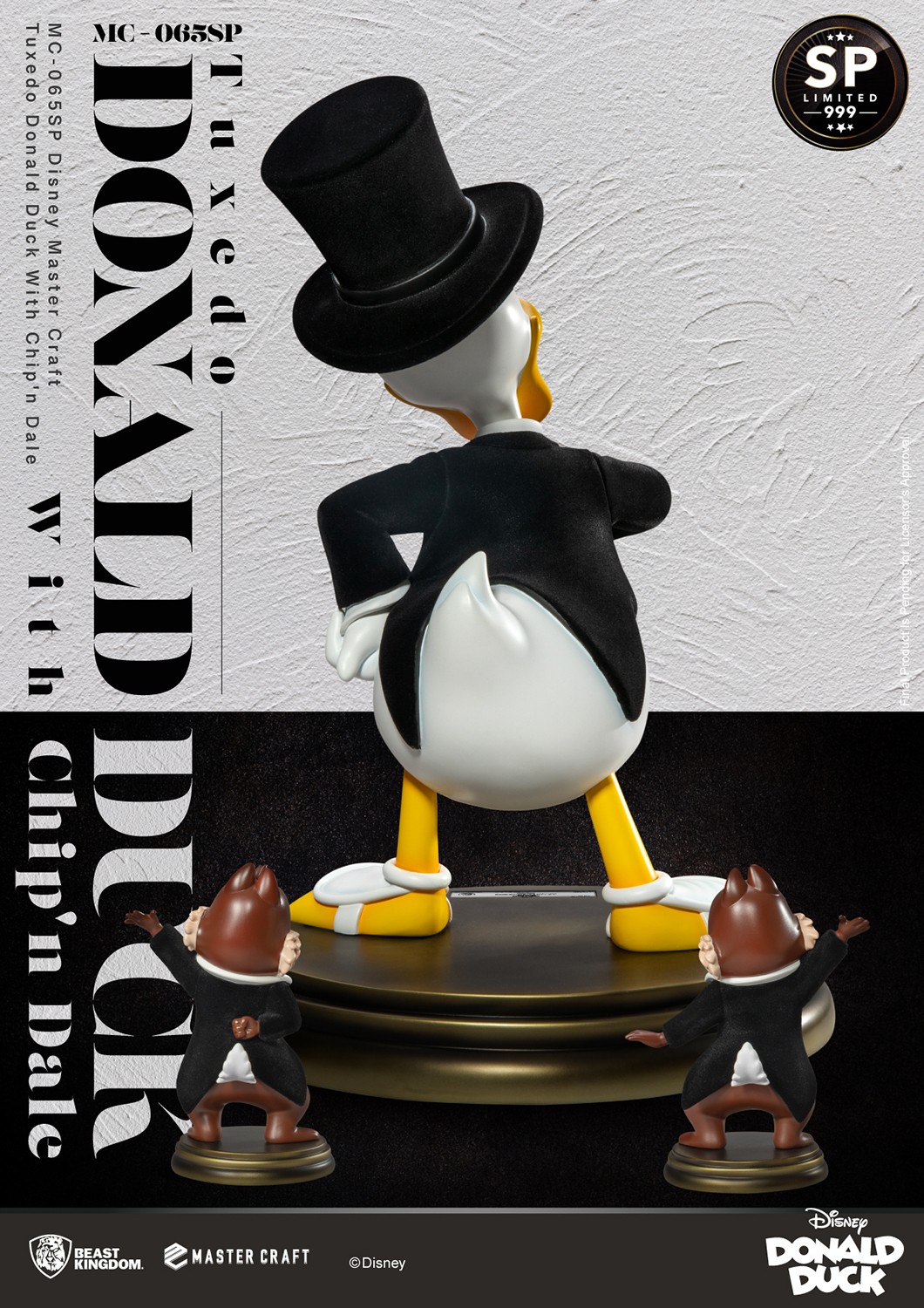 Disney Tuxedo Donald Duck with Chip ’n Dale Statues  (Prototype Shown) View 8
