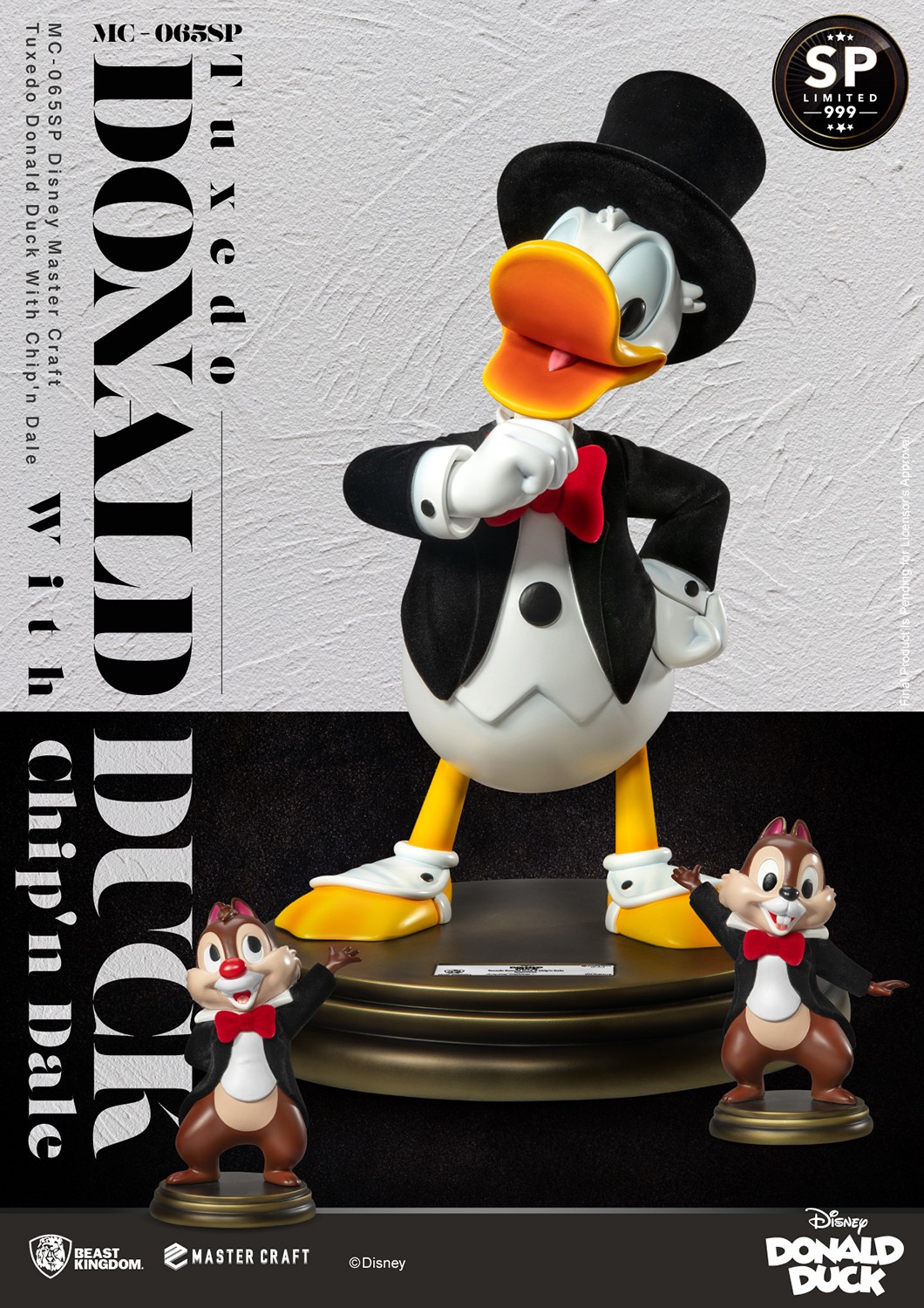 Disney Tuxedo Donald Duck with Chip ’n Dale Statues  (Prototype Shown) View 9