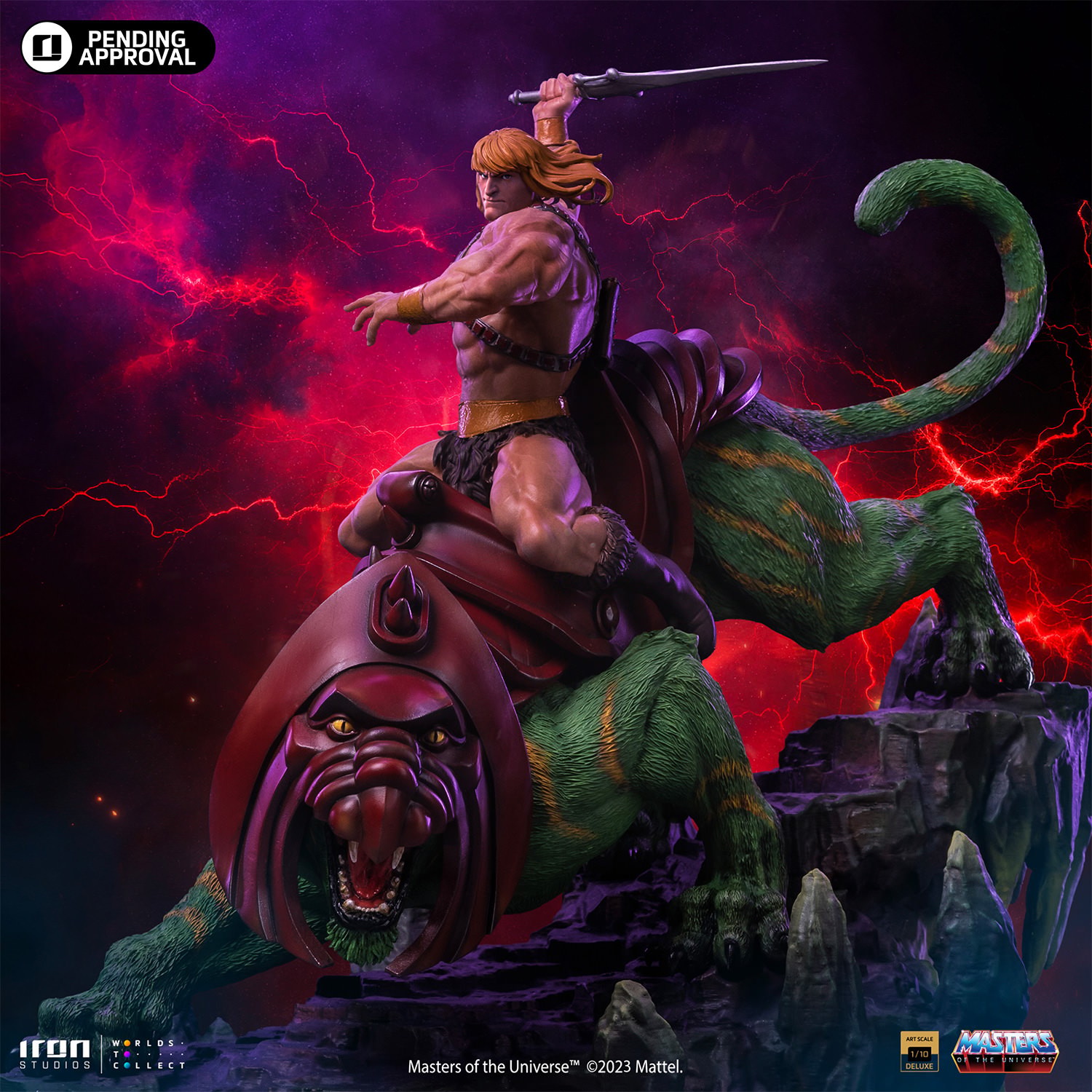 Masters of the Universe He-Man & Battle-Cat 1:10 Scale Statue  (Prototype Shown) View 4