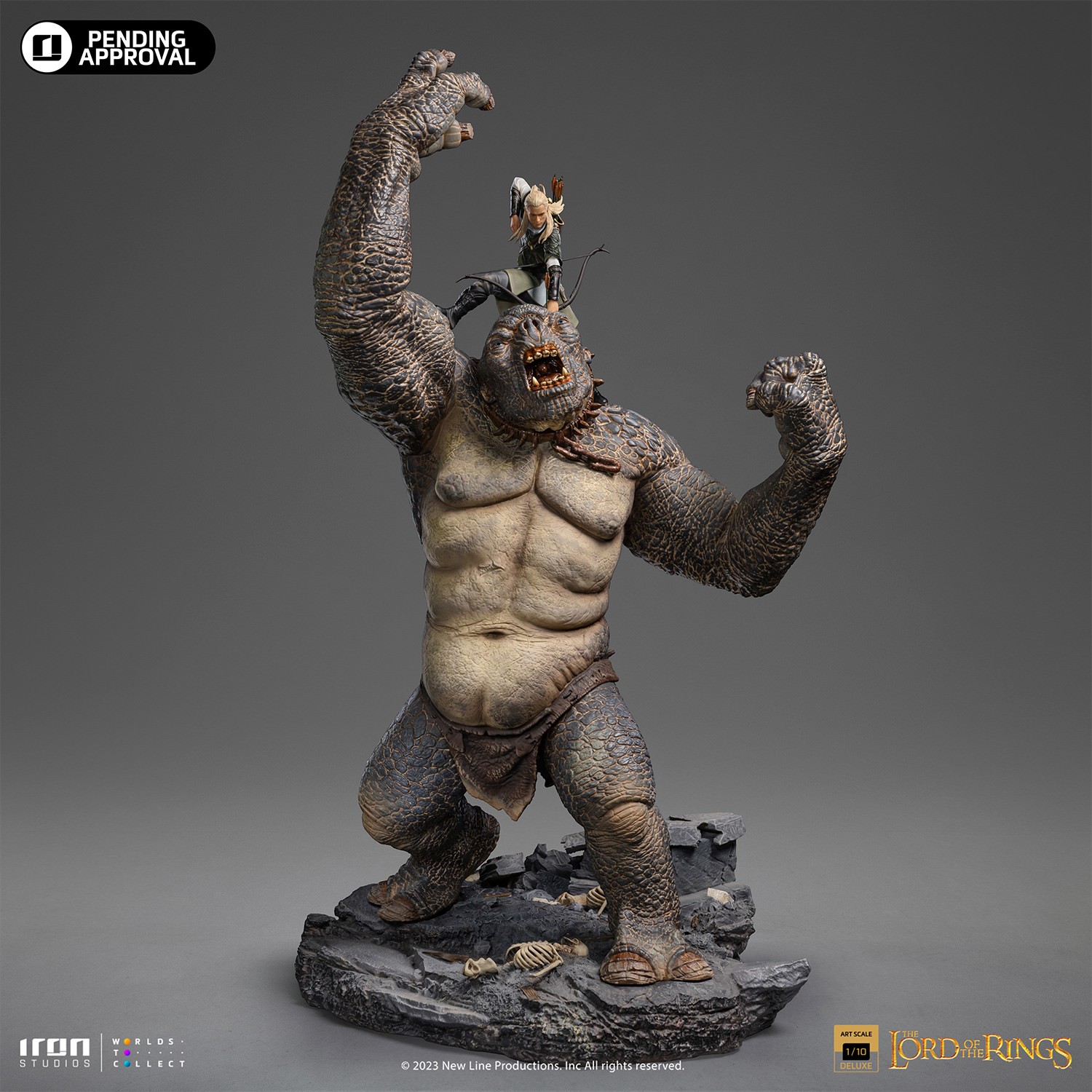 The Lord of the Rings Cave Troll & Legolas 1:10 Scale Statue  (Prototype Shown) View 6