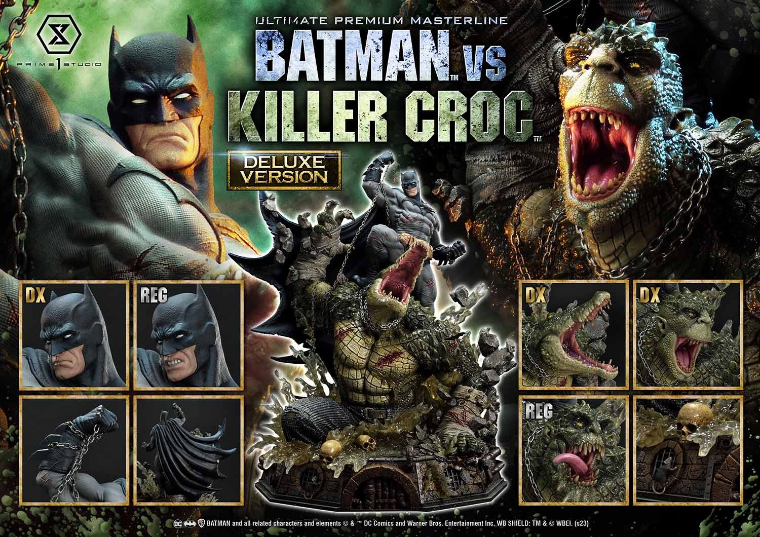 DC Comics Batman vs. Killer Croc (Deluxe Version) Quarter Scale Statue  View 6