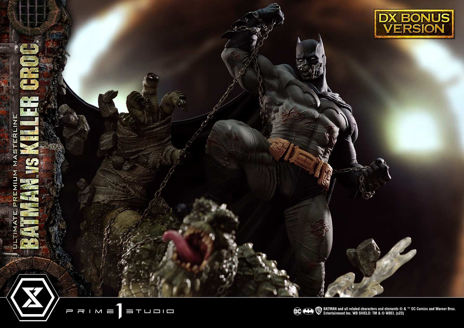 DC Comics Batman vs. Killer Croc (Deluxe Bonus Version) Quarter Scale Statue  View 1