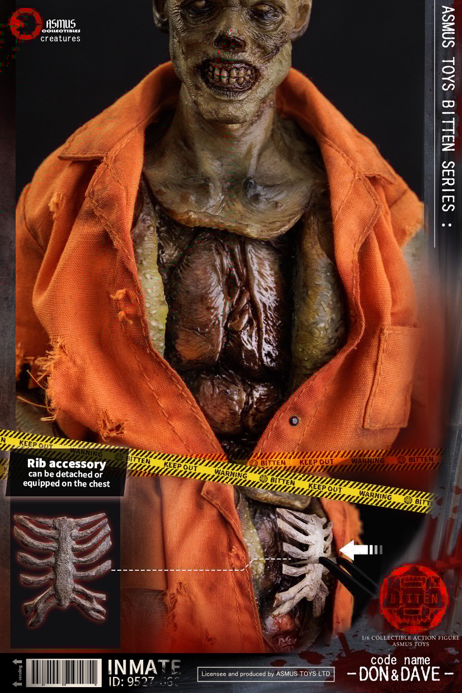 Asmus Toys Prisoner Dave 1/6 アクションフィギュア Amazon.co.jp: 1/6 男性アクションフィギュア ゾンビ 囚人 患者
