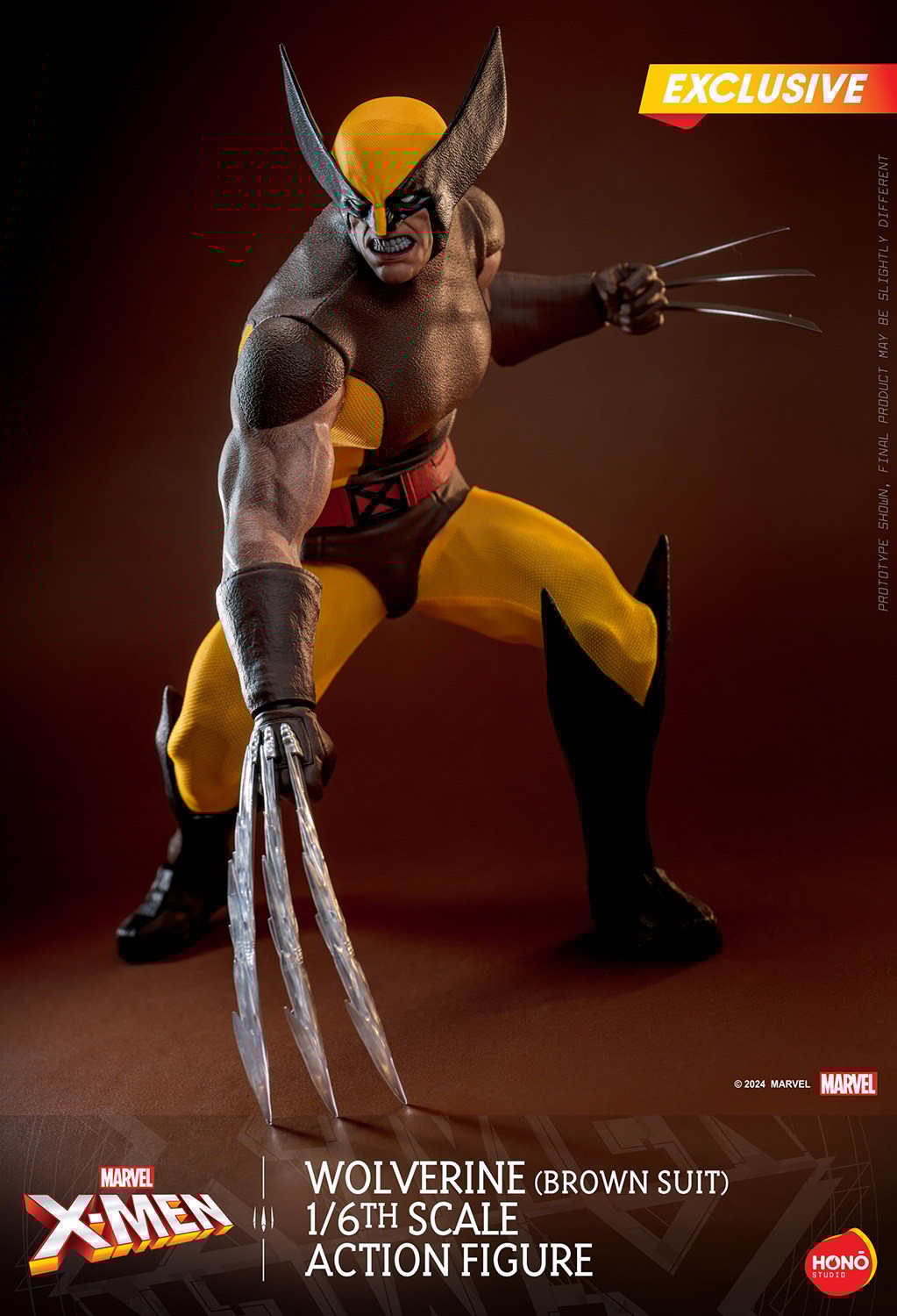 ウルヴァリン(ブラウン・コスチューム版) 「X-MEN」 Wolverine (Brown Suit) Sixth Scale Figure by HONŌ Studio