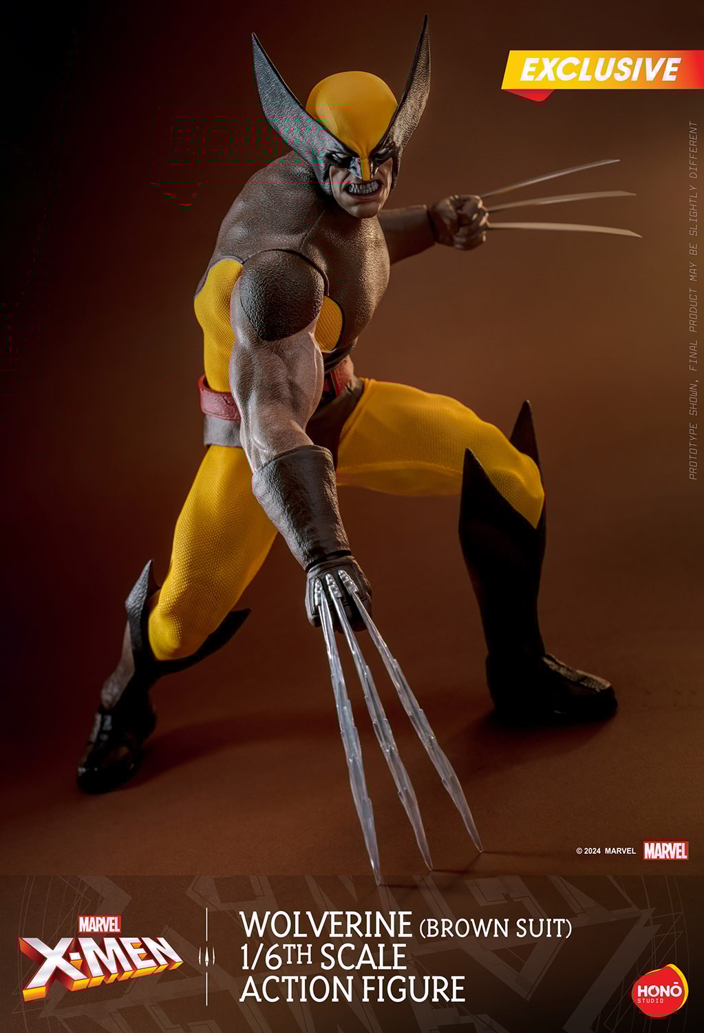 ウルヴァリン(ブラウン・コスチューム版) 「X-MEN」 Wolverine (Brown Suit) Sixth Scale Figure by HONŌ Studio