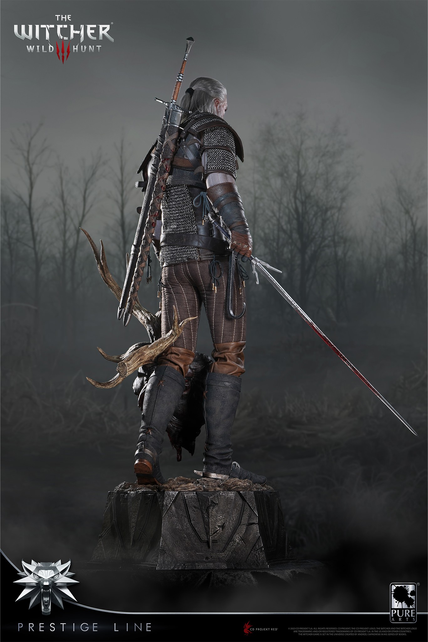 The Witcher 3: Wild Hunt Geralt of Rivia Statues  (Prototype Shown) View 9