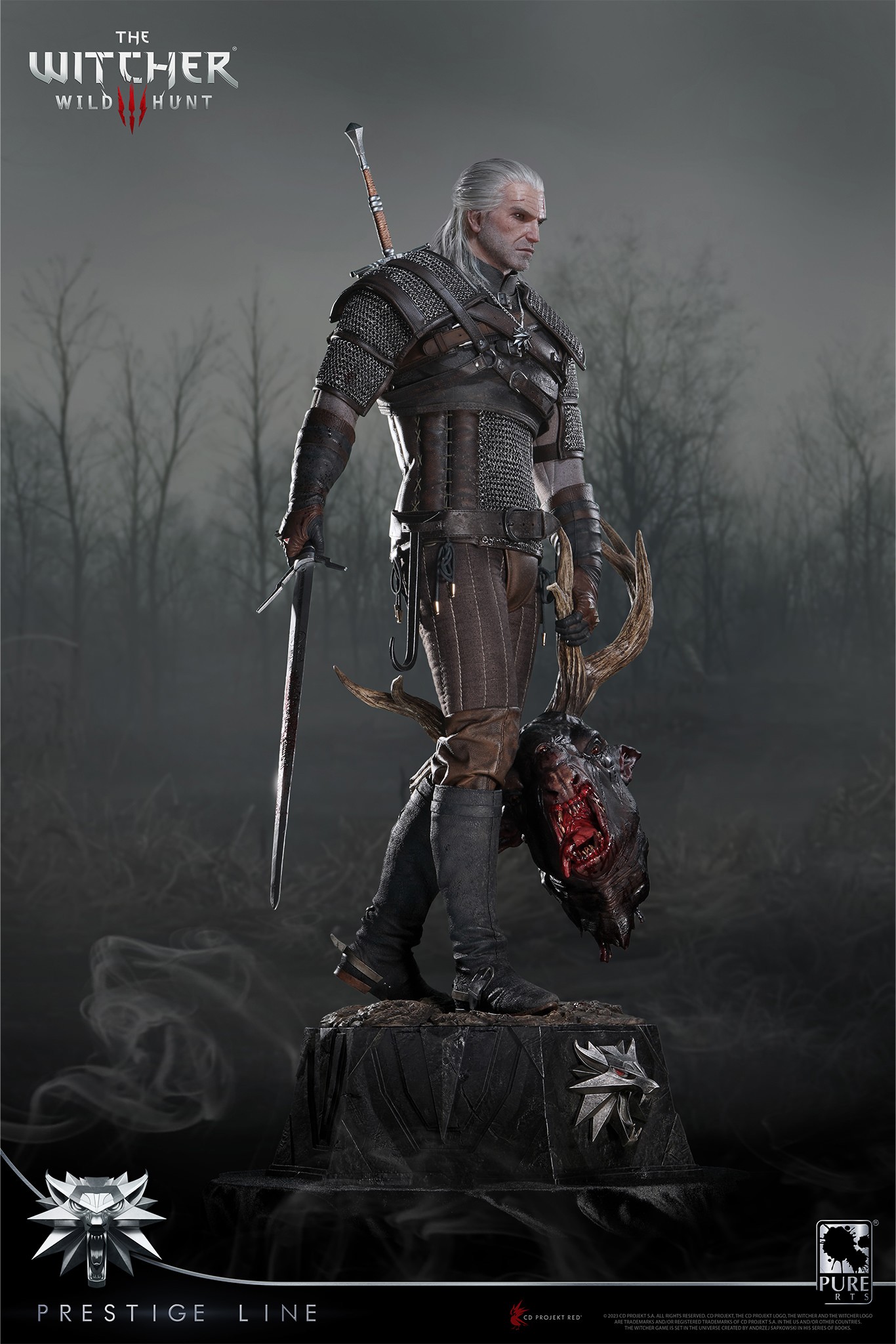 The Witcher 3: Wild Hunt Geralt of Rivia Statues  (Prototype Shown) View 10