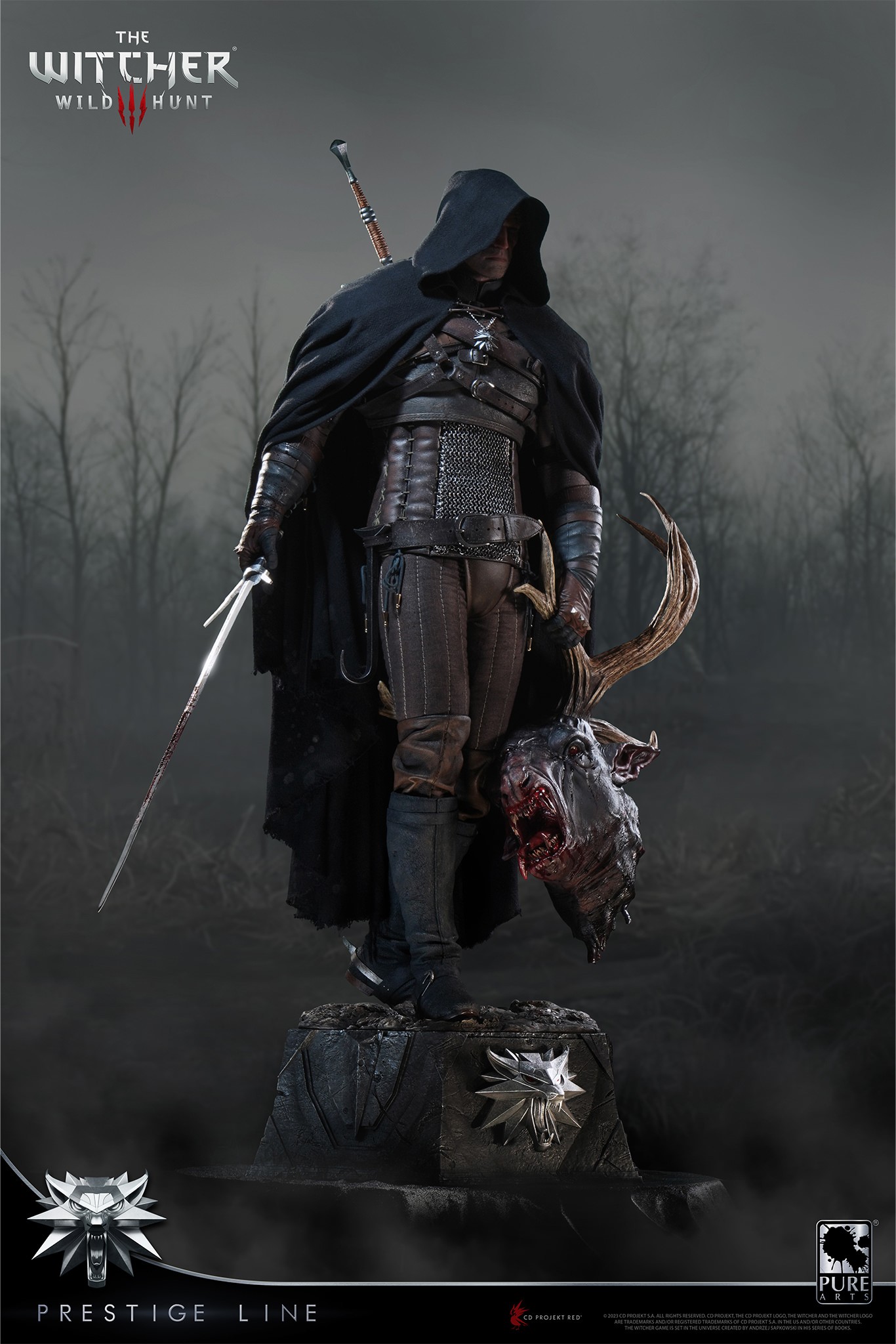 The Witcher 3: Wild Hunt Geralt of Rivia Statues  (Prototype Shown) View 14
