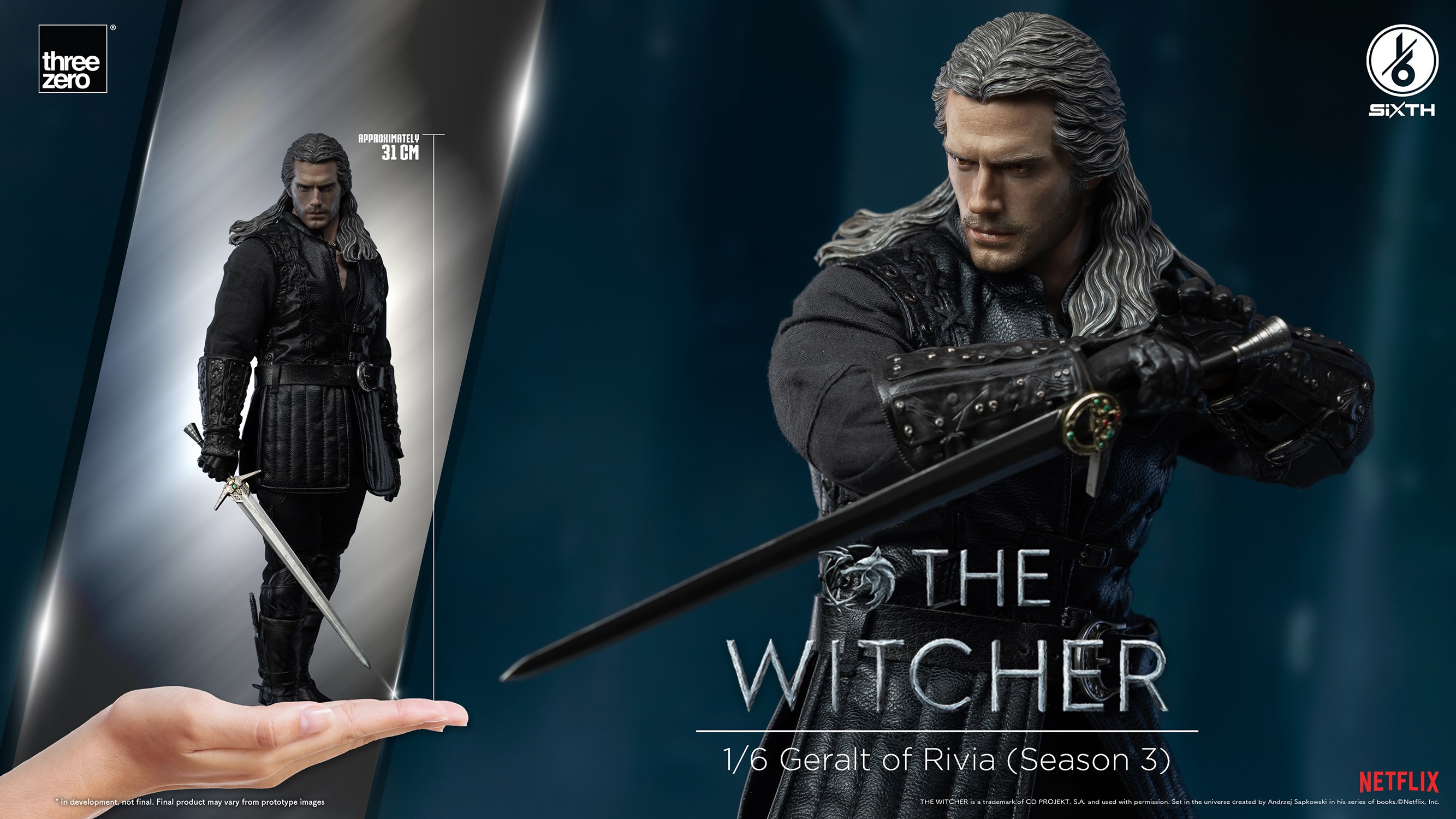 Geralt of Rivia Season 3 Sixth Scale Figure by Threezero