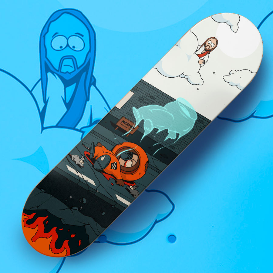 South Park Kenny Goes to Heaven Skateboard Deck  (Prototype Shown) View 1