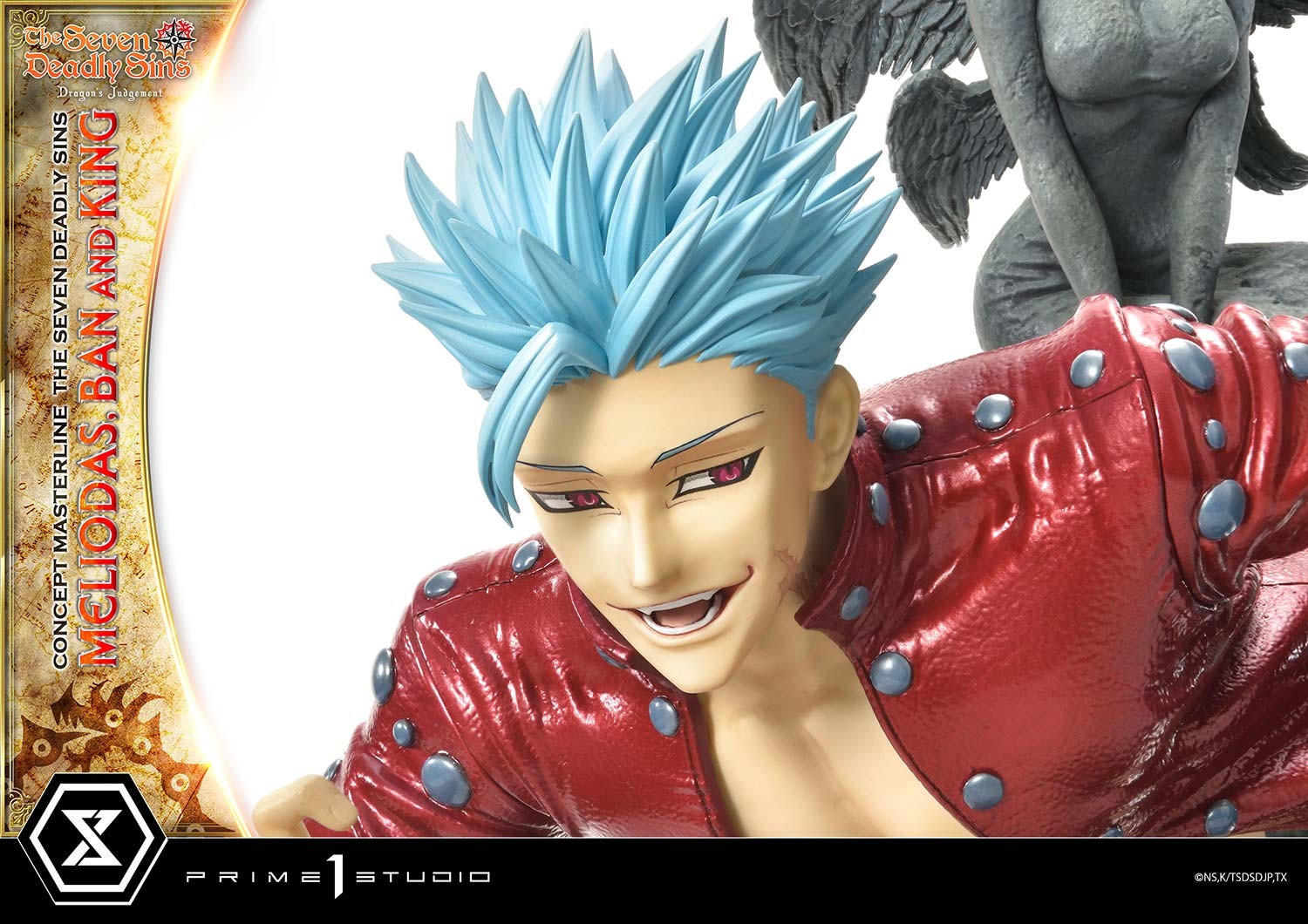 The Seven Deadly Sins Meliodas, Ban, and King Statues  View 5