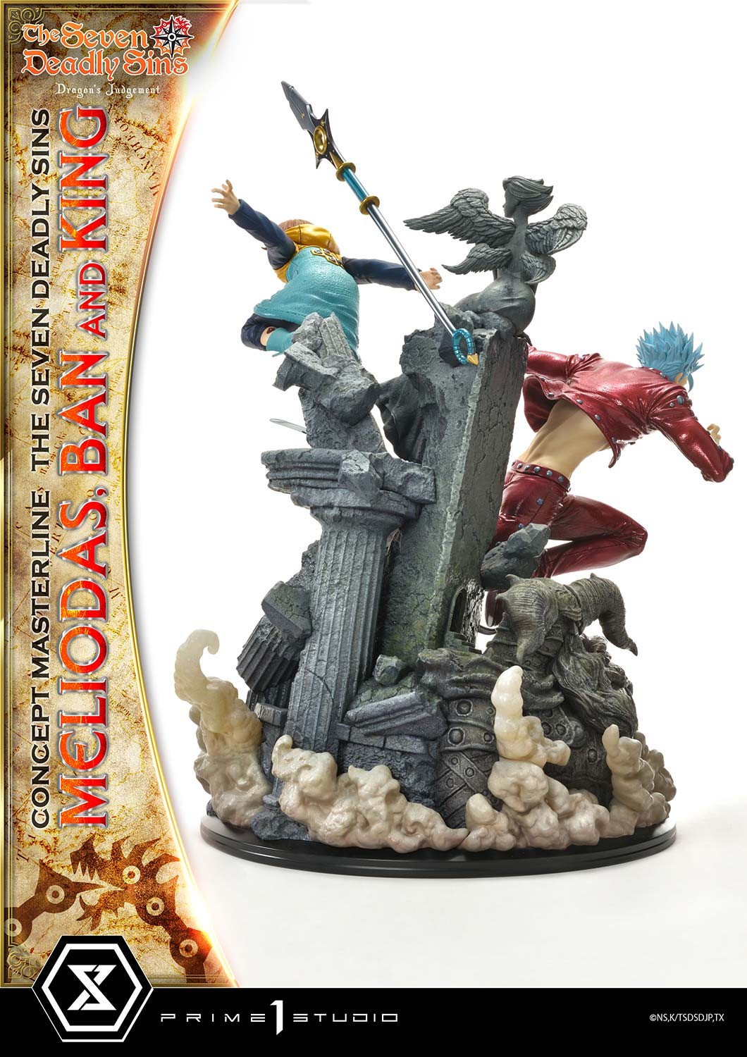 The Seven Deadly Sins Meliodas, Ban, and King Statues  View 10