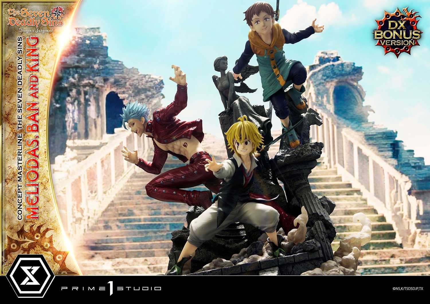 The Seven Deadly Sins Meliodas, Ban, and King (Deluxe Bonus Version) Statues  View 1