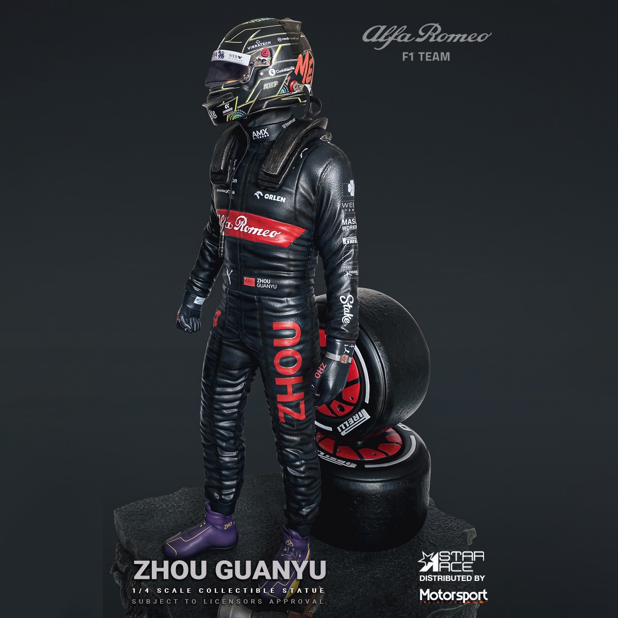 Formula 1 Zhou Guanyu Statues  (Prototype Shown) View 5