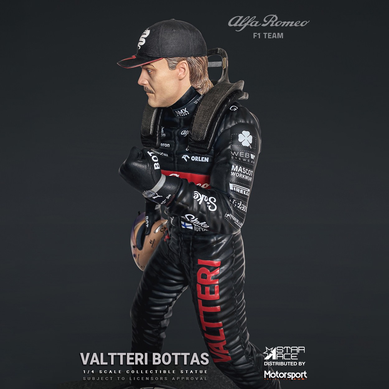 Formula 1 Valtteri Bottas Statues  (Prototype Shown) View 3