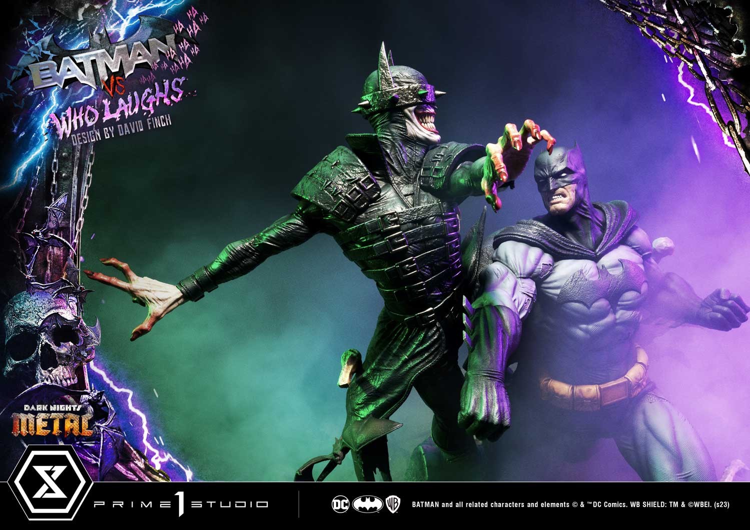 DC Comics Batman vs Batman Who Laughs Quarter Scale Statue  (Prototype Shown) View 4