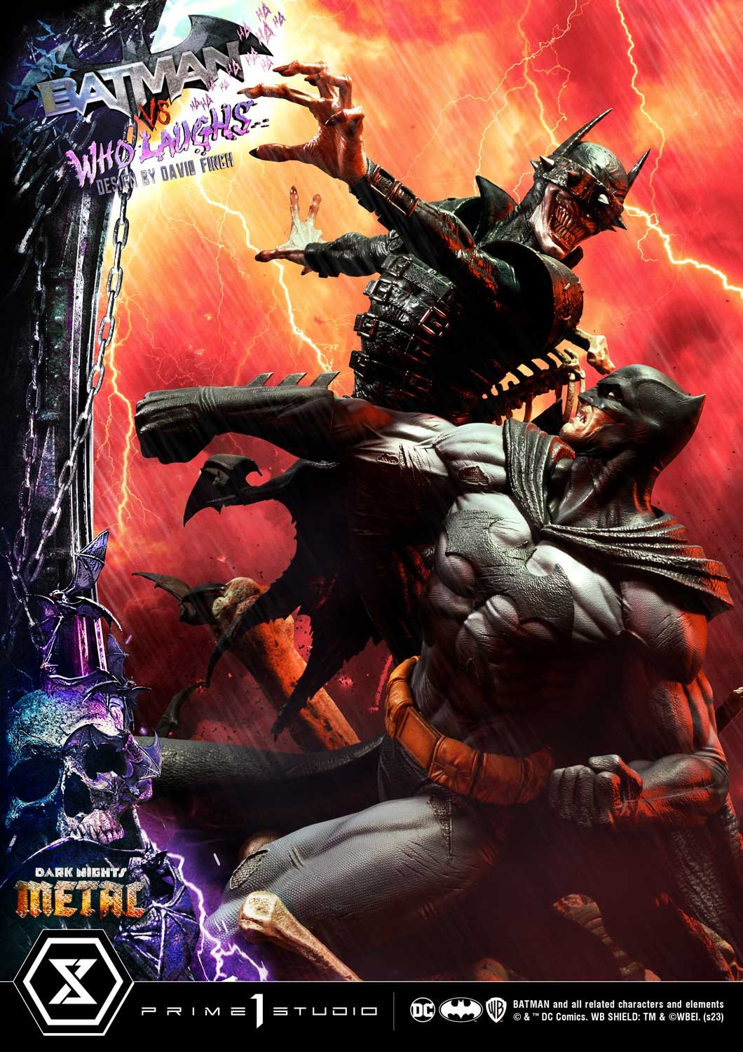 DC Comics Batman vs Batman Who Laughs Quarter Scale Statue  (Prototype Shown) View 7