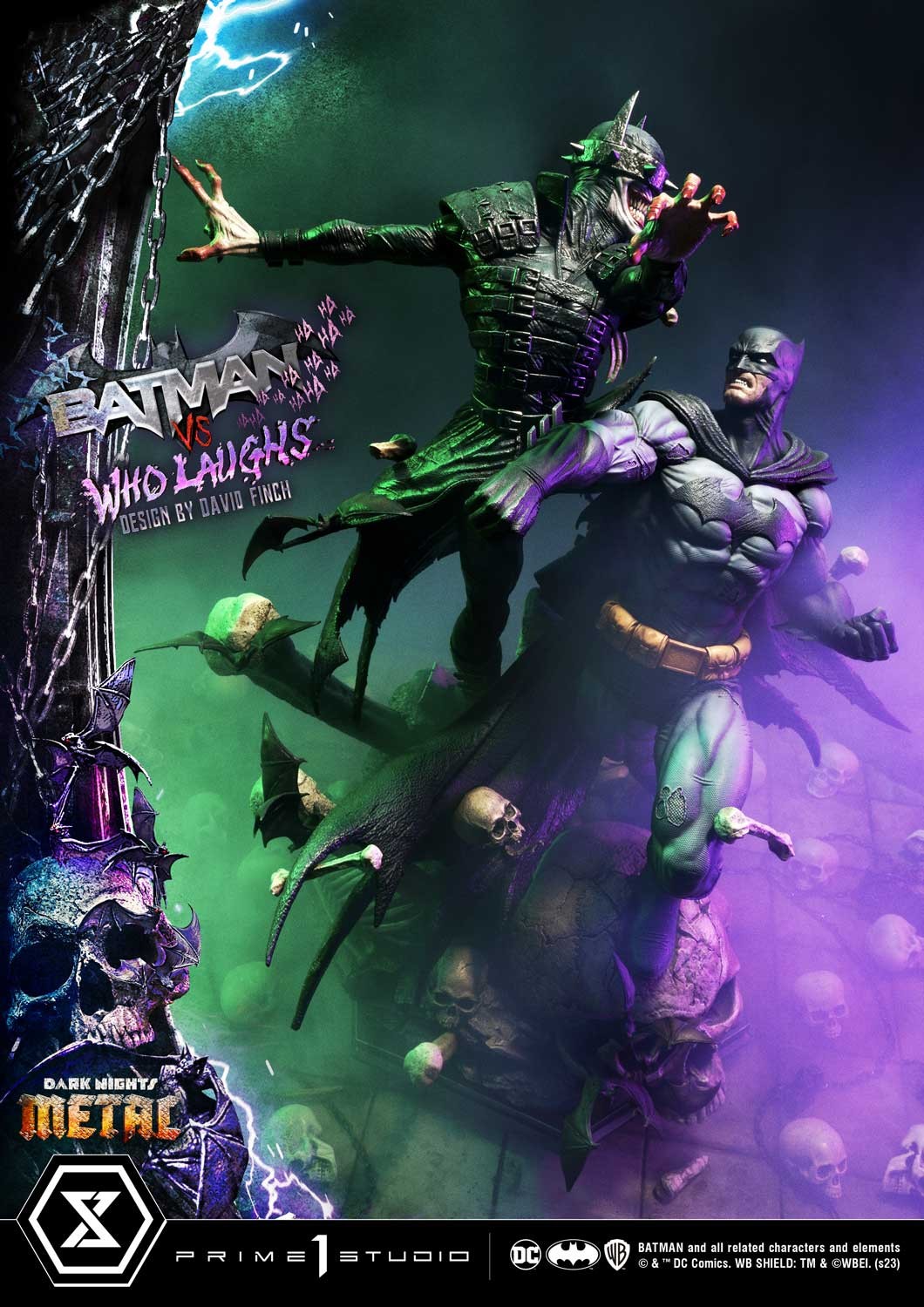 DC Comics Batman vs Batman Who Laughs Quarter Scale Statue  (Prototype Shown) View 8
