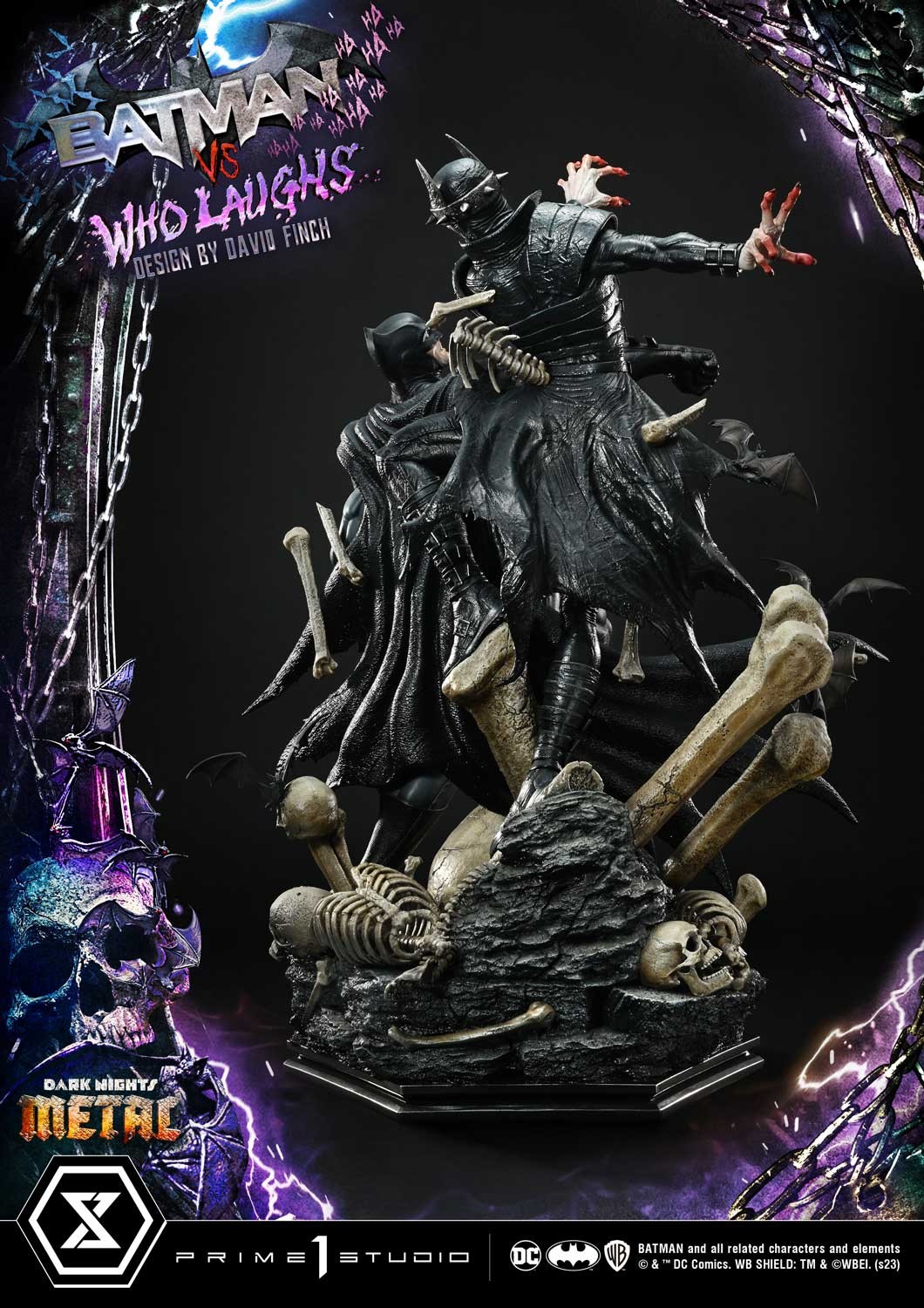 DC Comics Batman vs Batman Who Laughs Quarter Scale Statue  (Prototype Shown) View 14