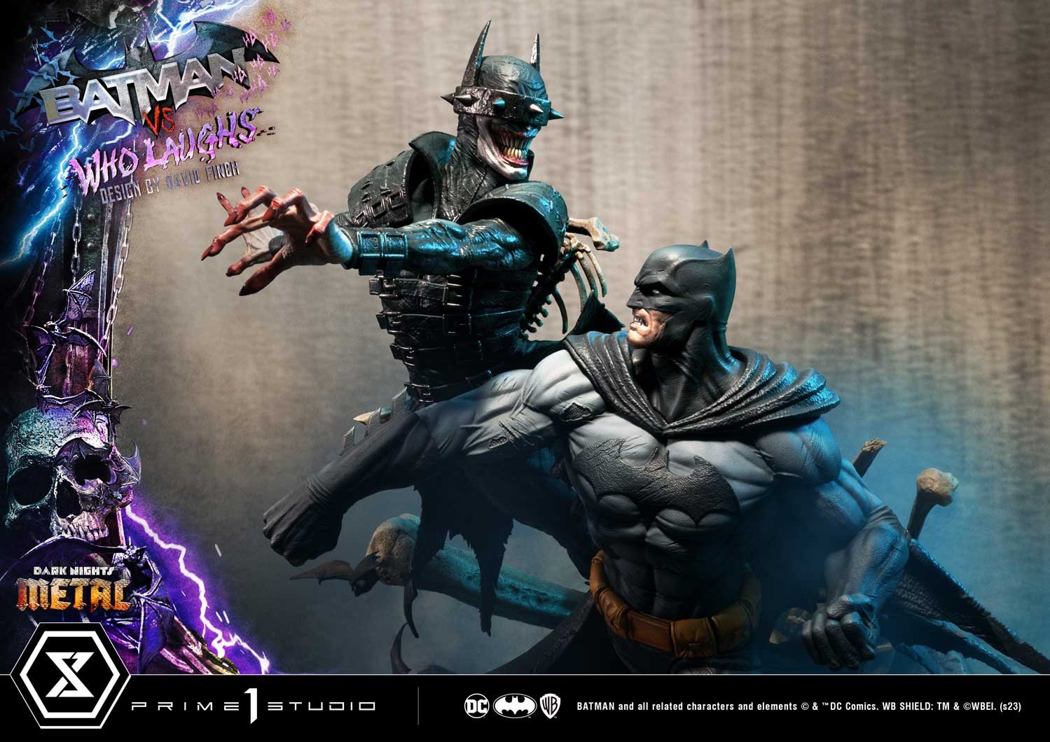 DC Comics Batman vs Batman Who Laughs Quarter Scale Statue  (Prototype Shown) View 16