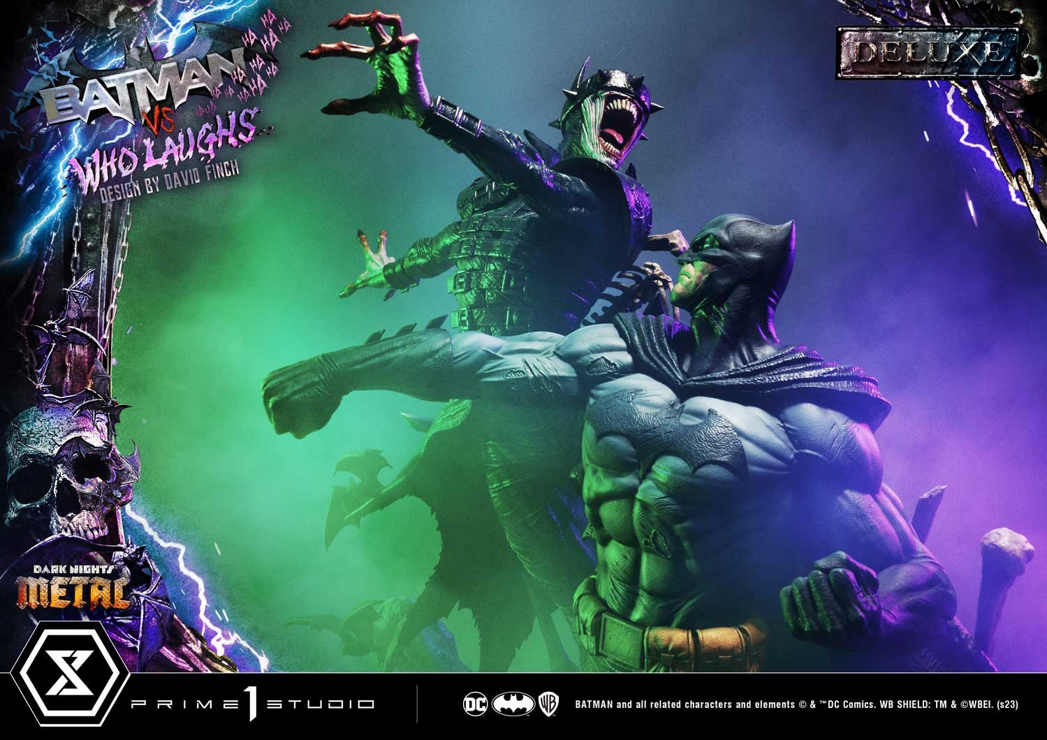 DC Comics Batman vs Batman Who Laughs (Deluxe Version) Quarter Scale Statue  (Prototype Shown) View 5