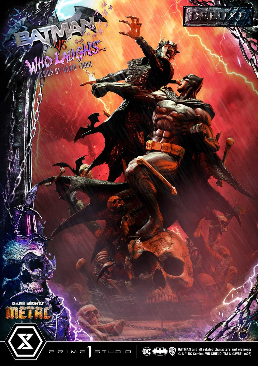 DC Comics Batman vs Batman Who Laughs (Deluxe Version) Quarter Scale Statue  (Prototype Shown) View 10