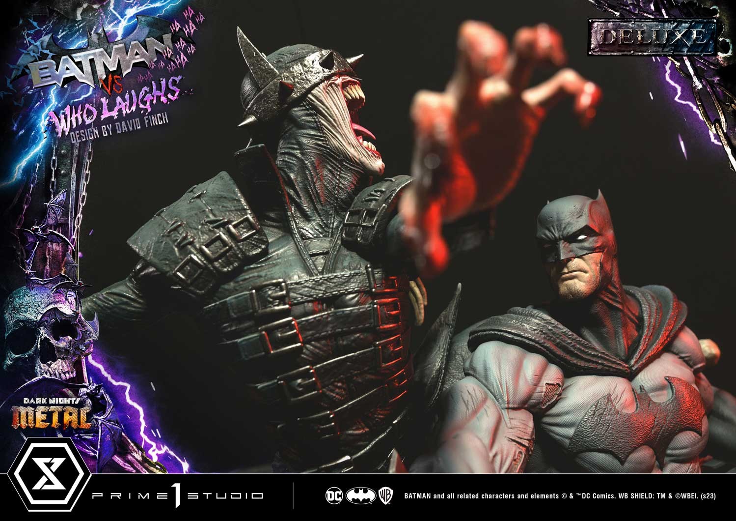 DC Comics Batman vs Batman Who Laughs (Deluxe Version) Quarter Scale Statue  (Prototype Shown) View 11