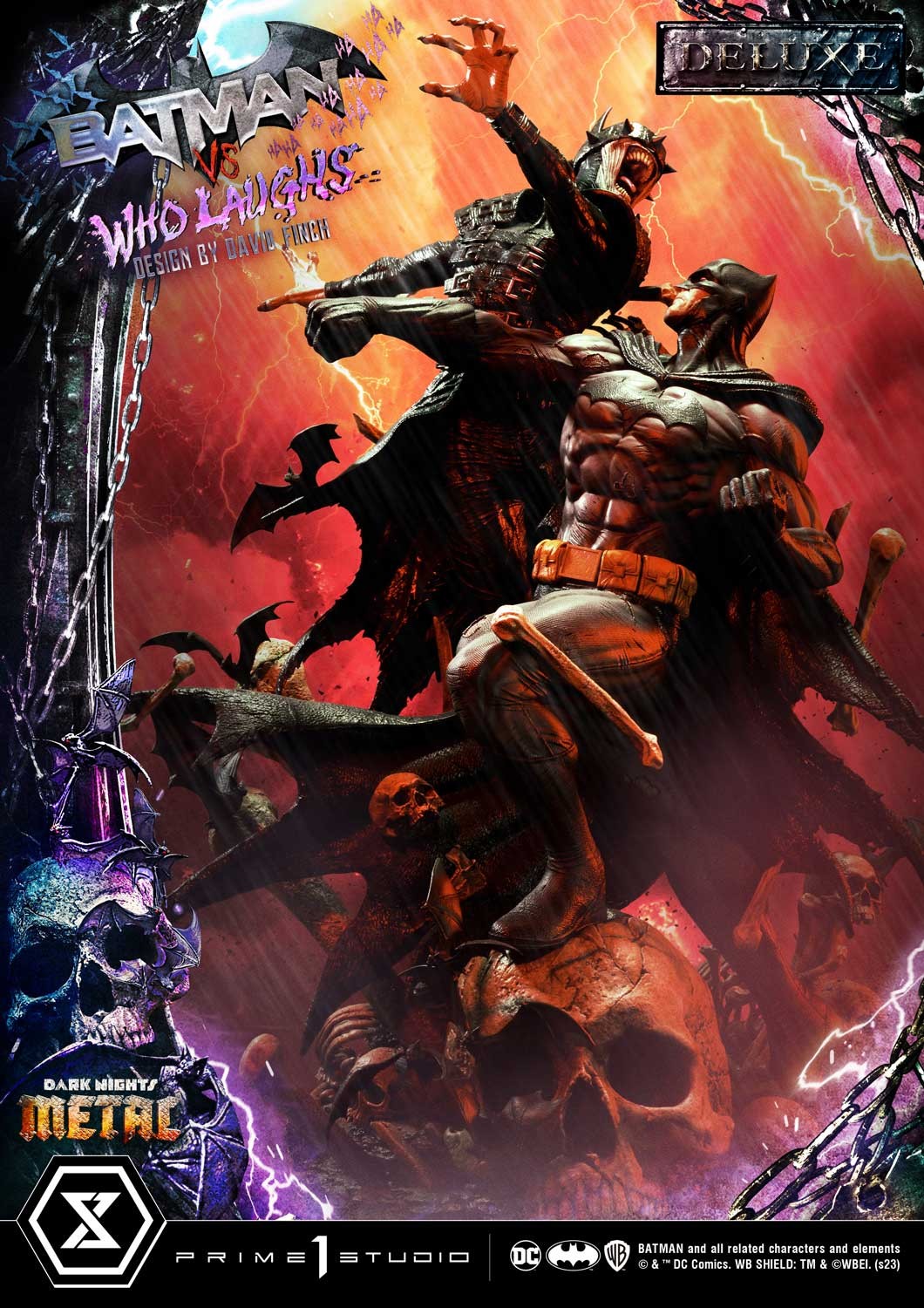 DC Comics Batman vs Batman Who Laughs (Deluxe Version) Quarter Scale Statue  (Prototype Shown) View 13