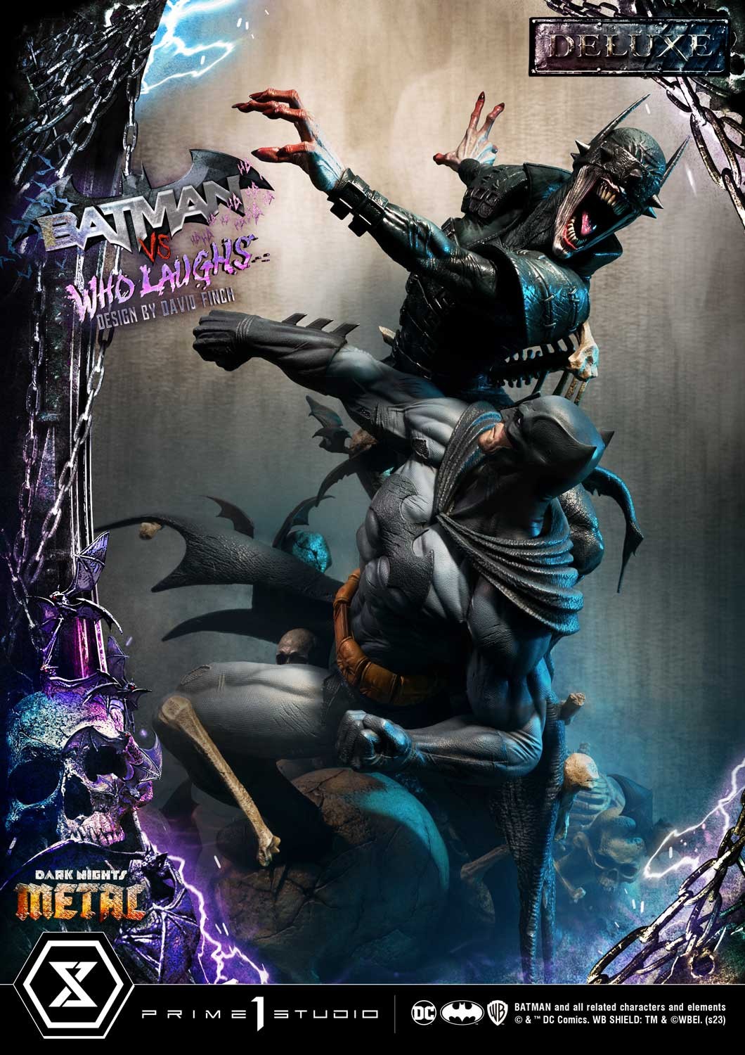 DC Comics Batman vs Batman Who Laughs (Deluxe Version) Quarter Scale Statue  (Prototype Shown) View 14