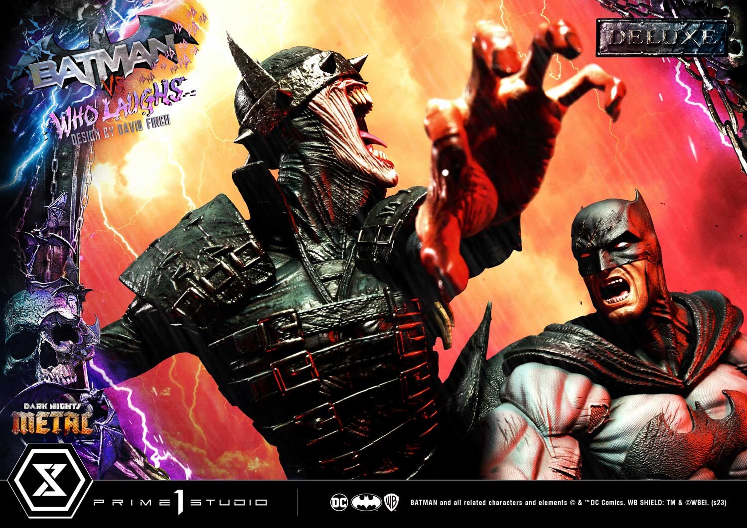 DC Comics Batman vs Batman Who Laughs (Deluxe Version) Quarter Scale Statue  (Prototype Shown) View 15