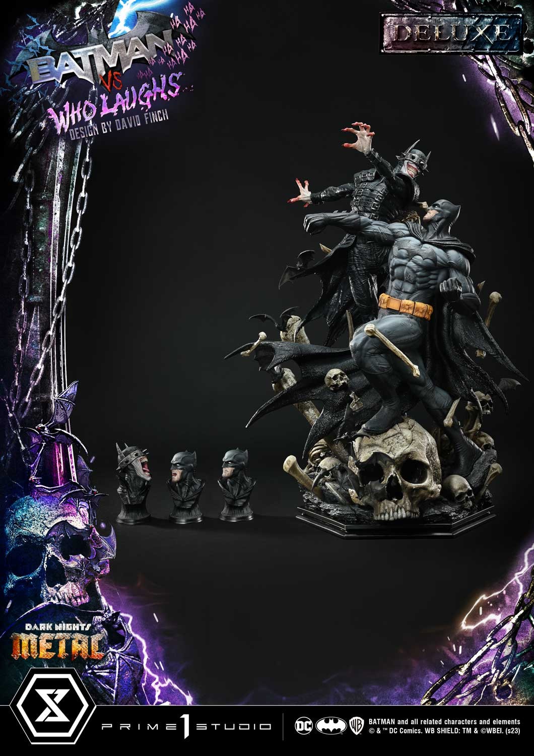 DC Comics Batman vs Batman Who Laughs (Deluxe Version) Quarter Scale Statue  (Prototype Shown) View 16
