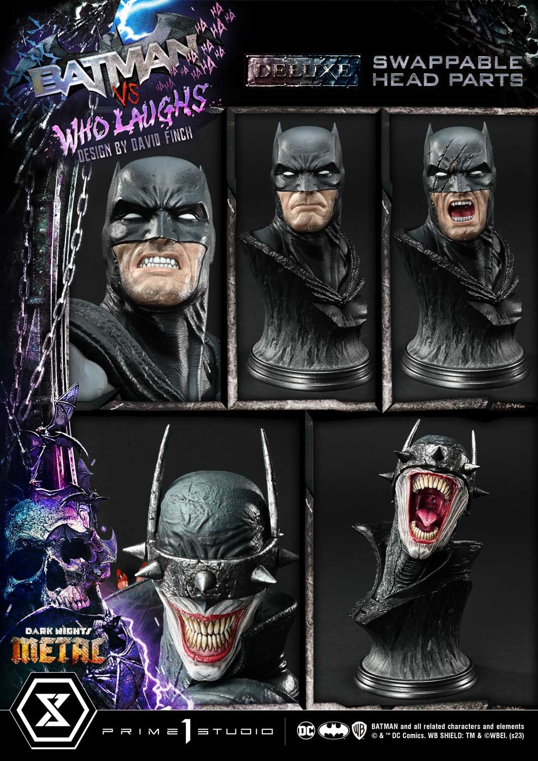 DC Comics Batman vs Batman Who Laughs (Deluxe Version) Quarter Scale Statue  (Prototype Shown) View 17