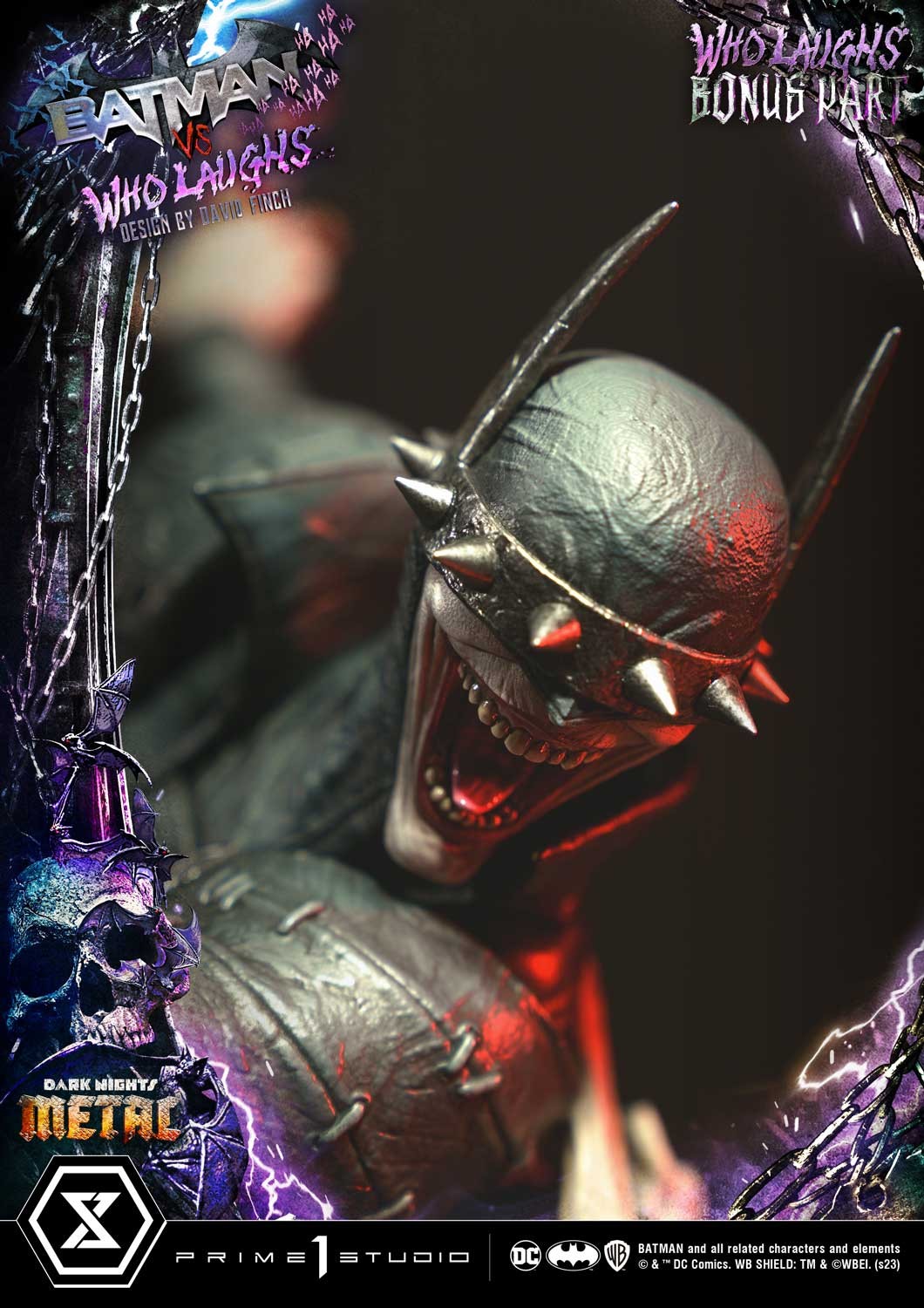 DC Comics Batman vs Batman Who Laughs (Deluxe Bonus Version) Quarter Scale Statue  (Prototype Shown) View 4