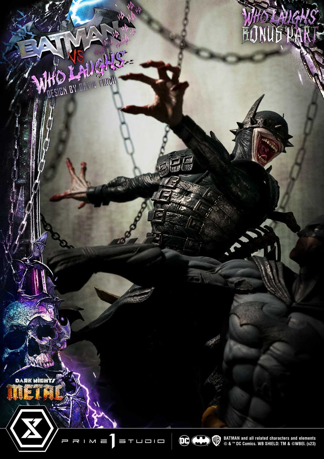 DC Comics Batman vs Batman Who Laughs (Deluxe Bonus Version) Quarter Scale Statue  (Prototype Shown) View 9