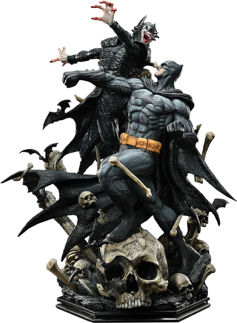 DC Comics Batman vs Batman Who Laughs (Deluxe Bonus Version) Quarter Scale Statue  (Prototype Shown) View 14