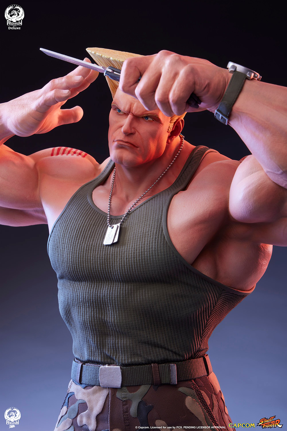 Street Fighter Guile Deluxe Edition Quarter Scale Statue  (Prototype Shown) View 3