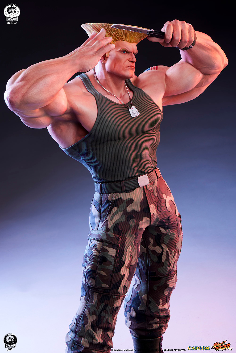 Street Fighter Guile Deluxe Edition Quarter Scale Statue  (Prototype Shown) View 4