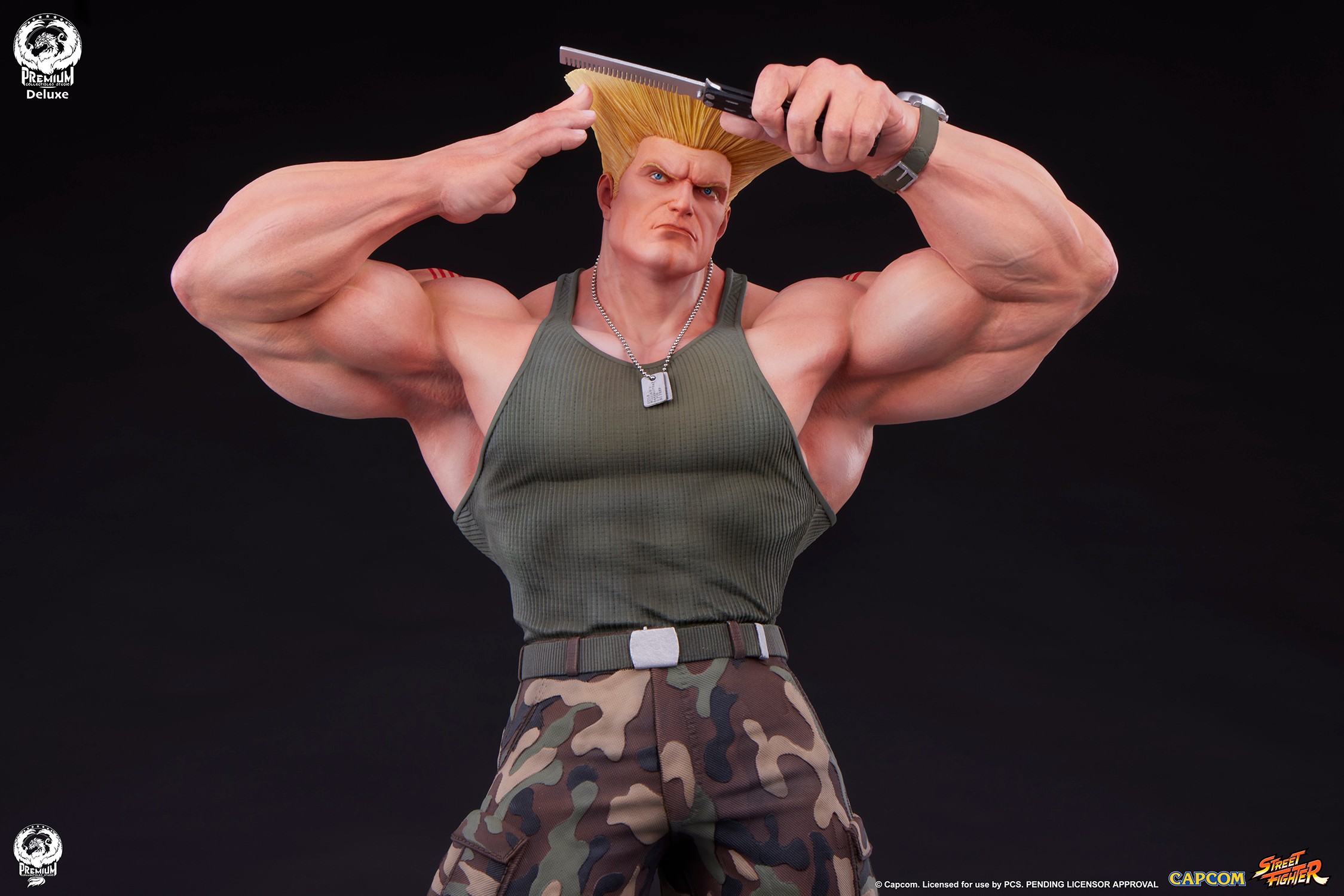 Street Fighter Guile Deluxe Edition Quarter Scale Statue  (Prototype Shown) View 5