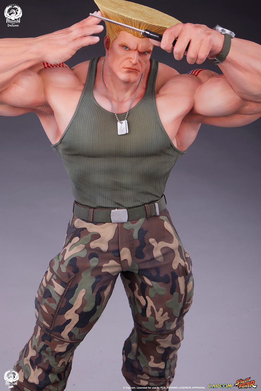 Street Fighter Guile Deluxe Edition Quarter Scale Statue  (Prototype Shown) View 15