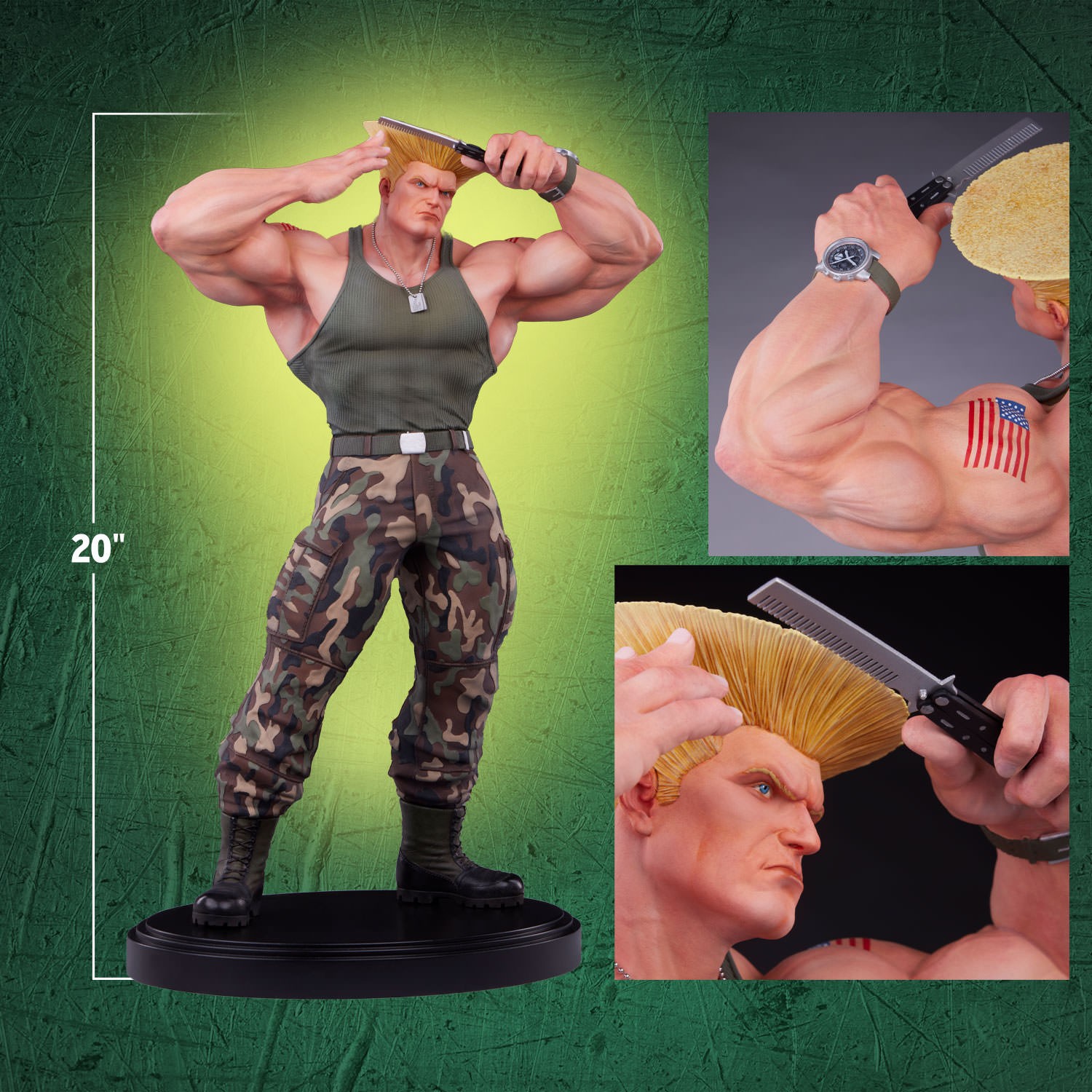 Street Fighter Guile Deluxe Edition Quarter Scale Statue  (Prototype Shown) View 2