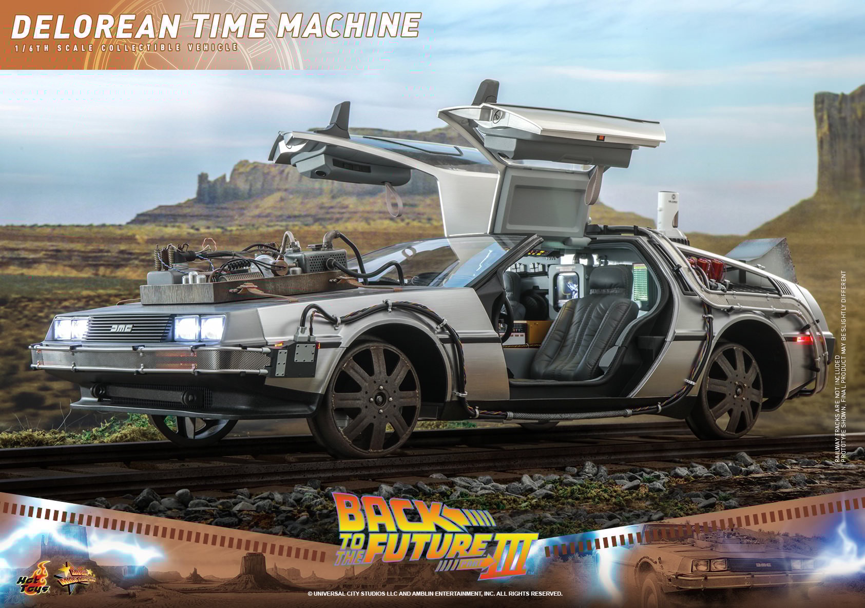CharaWheels/BTTF DeLorean×3 & KNIGHT2000 HOT WHEELS Chara Wheels Delorean 3 Set 1,2,3 Back to the