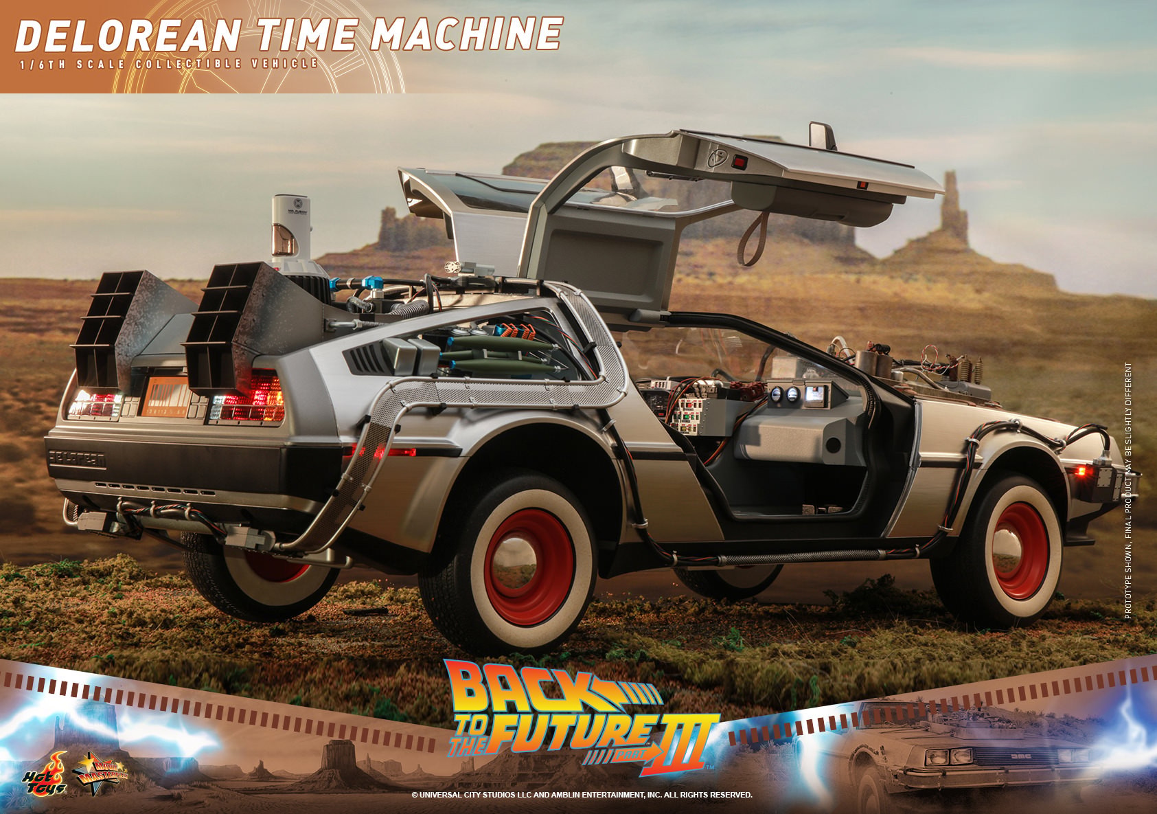 Back to the Future DeLorean Time Machine Sixth Scale Figure Accessory  (Prototype Shown) View 10